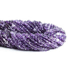 4.5mm Amethyst Faceted Coin Beads 14 inch 70 pieces - The Bead Traders