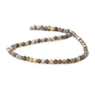 4.5mm Botswana Agate plain round beads 16 inch 93 pieces - The Bead Traders