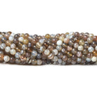 4.5mm Botswana Agate plain round beads 16 inch 93 pieces - The Bead Traders