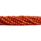 4.5mm Carnelian Faceted Rounds 12 inch 75 beads - The Bead Traders