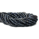 4.5mm Iolite Faceted Rondelles 13 inch 100 beads - The Bead Traders