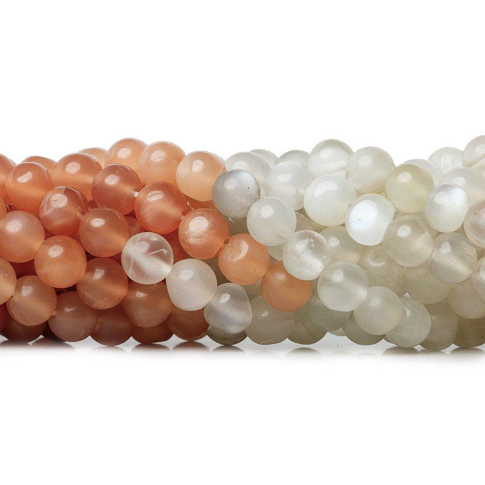 4.5mm Multi-color Moonstone plain rounds 13 inch 79 beads - The Bead Traders