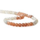 4.5mm Multi-color Moonstone plain rounds 13 inch 79 beads - The Bead Traders