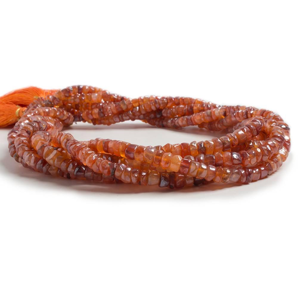 4.5mm Mystic Carnelian plain rondelle beads 12.5 inch 130 pieces - The Bead Traders