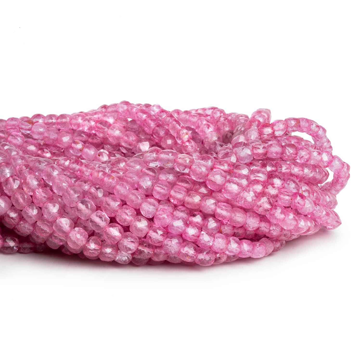 4.5mm Mystic Pink Topaz Microfaceted Cubes 12 inch 65 beads - The Bead Traders