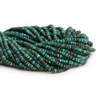 4.5mm Natural Hubei Turquoise Plain Rondelles 16 inch 140 beads - The Bead Traders