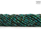 4.5mm Natural Hubei Turquoise Plain Rondelles 16 inch 140 beads - The Bead Traders