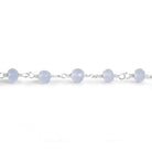 4.5mm Purple Chalcedony Rondelle Silver Chain 37 pieces - The Bead Traders