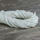 4.5mm Rainbow Moonstone Faceted Rondelles 14 inch 125 beads - The Bead Traders