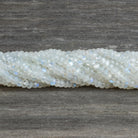 4.5mm Rainbow Moonstone Faceted Rondelles 14 inch 125 beads - The Bead Traders