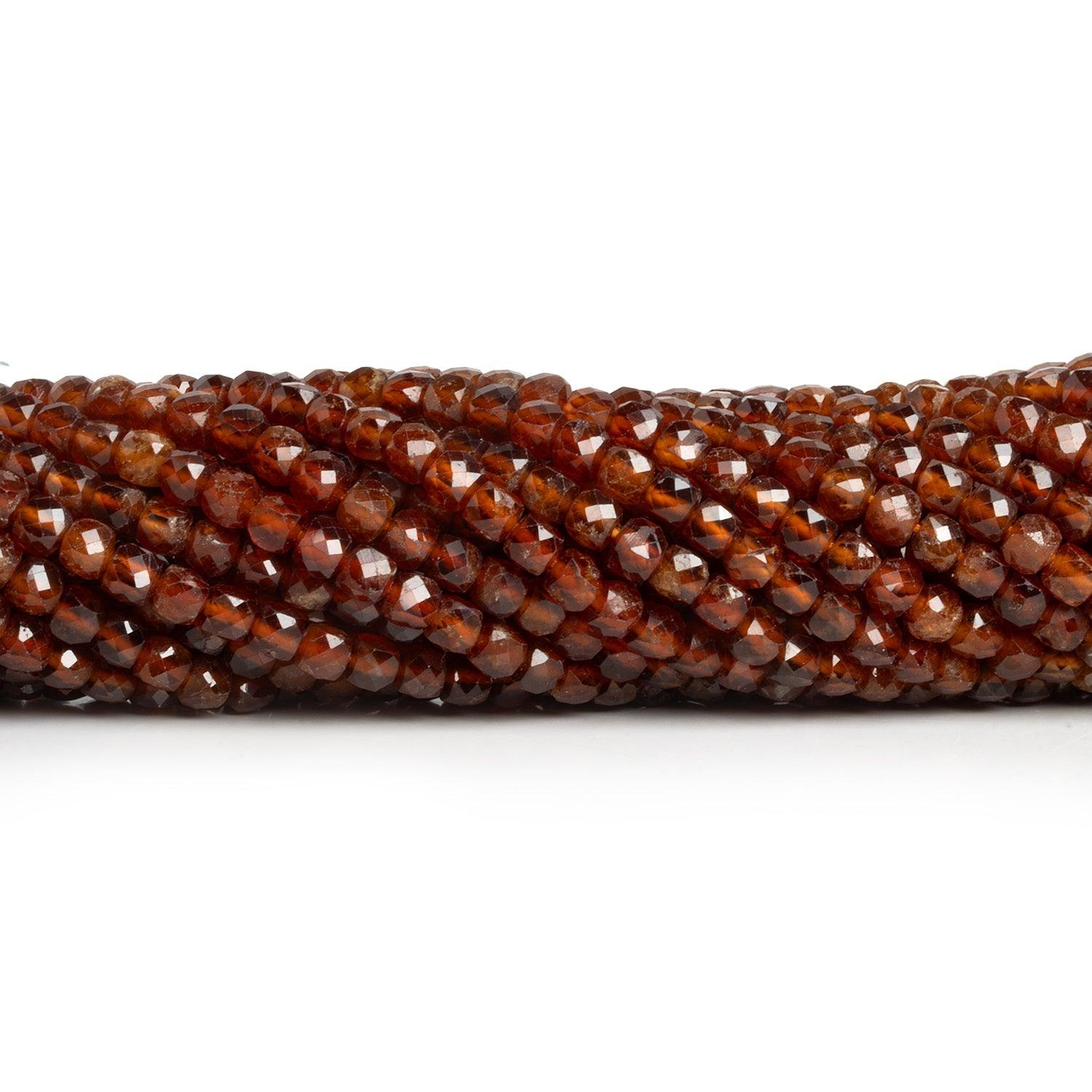 4.5mm Spessartite Garnet Microfaceted Cubes 12 inch 65 beads - The Bead Traders
