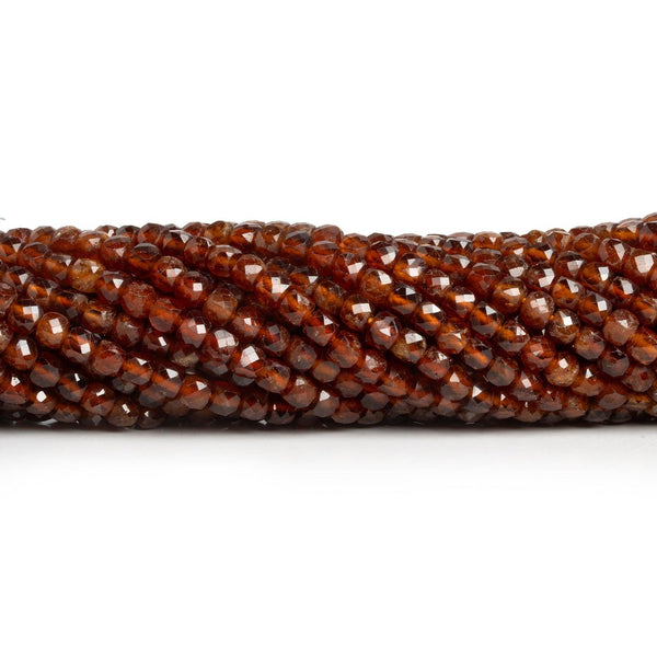 4.5mm Spessartite Garnet Microfaceted Cubes 12 inch 65 beads