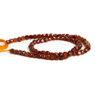 4.5mm Spessartite Garnet Microfaceted Cubes 12 inch 65 beads - The Bead Traders