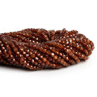 4.5mm Spessartite Garnet Microfaceted Cubes 12 inch 65 beads - The Bead Traders