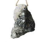 45x32mm Black Tourmalinated Quartz Natural Crystal Cluster Pendant 1 piece - The Bead Traders