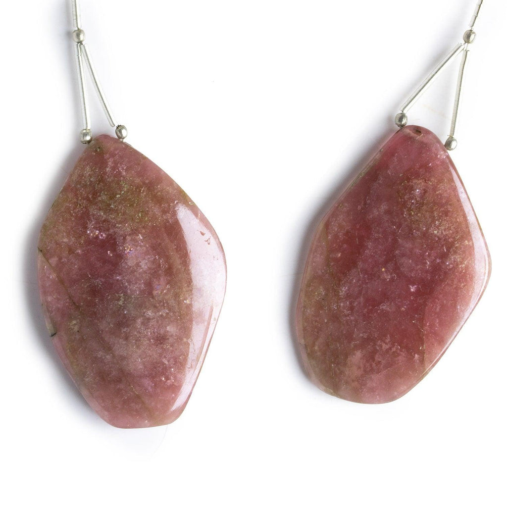 46x39mm Pink Tourmaline Slice Bead 1 Piece - The Bead Traders