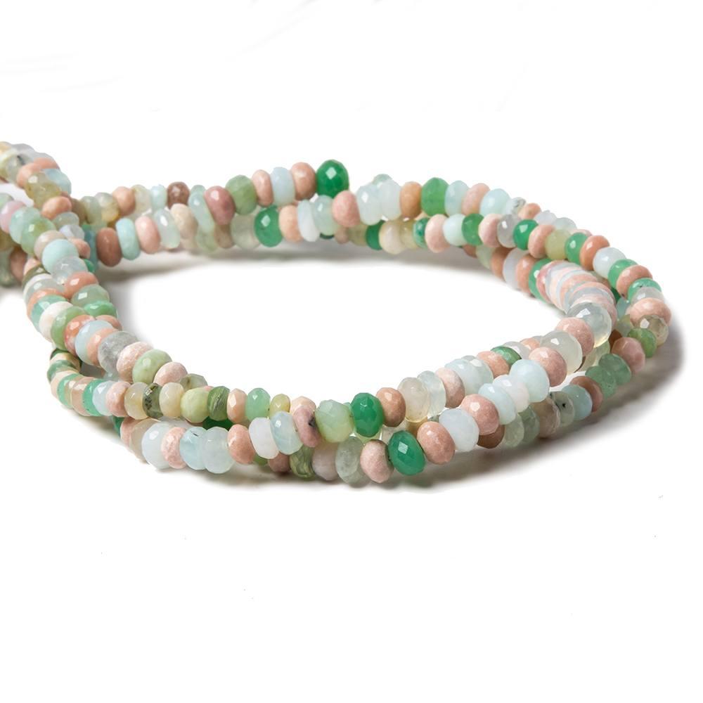 4.7-5.7mm Multi Gemstone faceted rondelle beads 16 inch 120 pieces - The Bead Traders