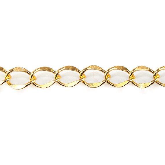 4mm 22kt Gold plated Twist Oval Link Chain by the Foot - The Bead Traders