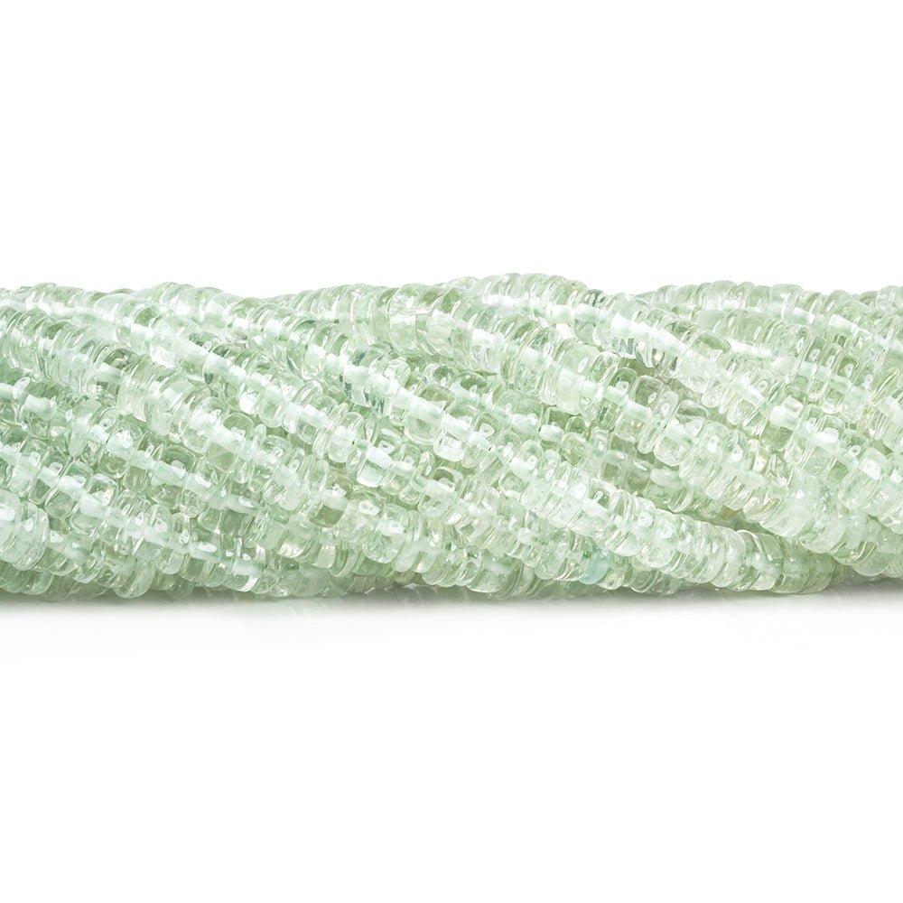 4mm-5.5mm Prasiolite Heishi Beads 16 inch 245 pieces - The Bead Traders