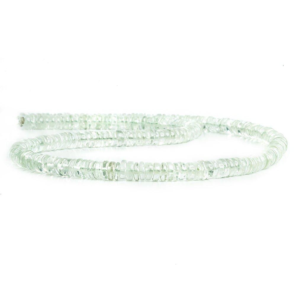 4mm-5.5mm Prasiolite Heishi Beads 16 inch 245 pieces - The Bead Traders