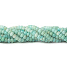 4mm - 5mm Larimar plain rondelles 18 inch 90 beads A grade - The Bead Traders