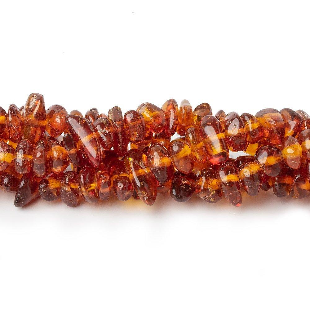 4mm - 6mm Amber Resin Nugget Beads, 16 inch - The Bead Traders