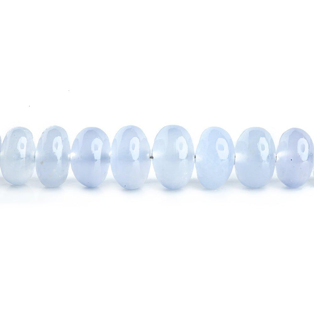 4mm-7mm Natural Chalcedony Plain Rondelle Beads 17 inch 130 pieces - The Bead Traders