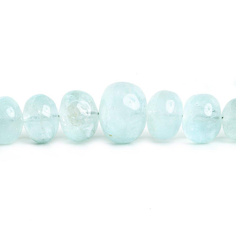 4mm-8.5mm Aquamarine Plain Rondelle Beads 16 inch 99 pieces - The Bead Traders