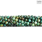 4mm African Turquoise Plain Round Beads 15 inch 87 pieces - The Bead Traders