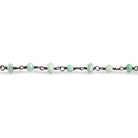 4mm Amazonite Faceted Rondelle Black Gold Chain - The Bead Traders