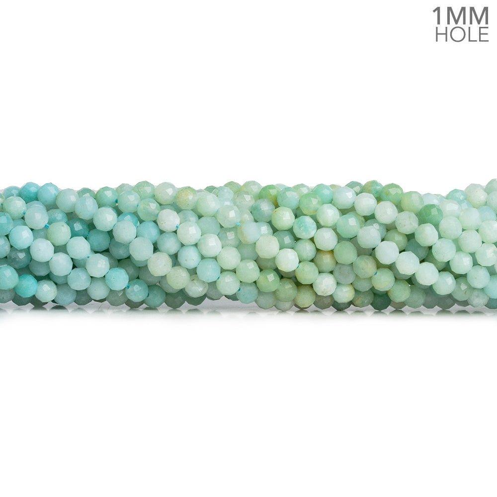 4mm Amazonite Faceted Round Beads 15 inch 90 pieces - The Bead Traders