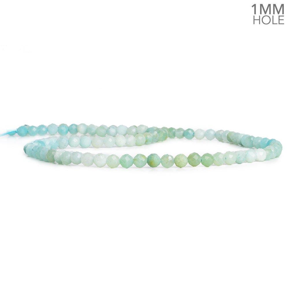 4mm Amazonite Faceted Round Beads 15 inch 90 pieces - The Bead Traders