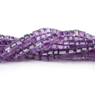 4mm Amethyst plain Heishi beads 14 inch 130 pieces - The Bead Traders