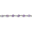 4mm Amethyst Rondelle Black Gold Chain 56 pieces - The Bead Traders