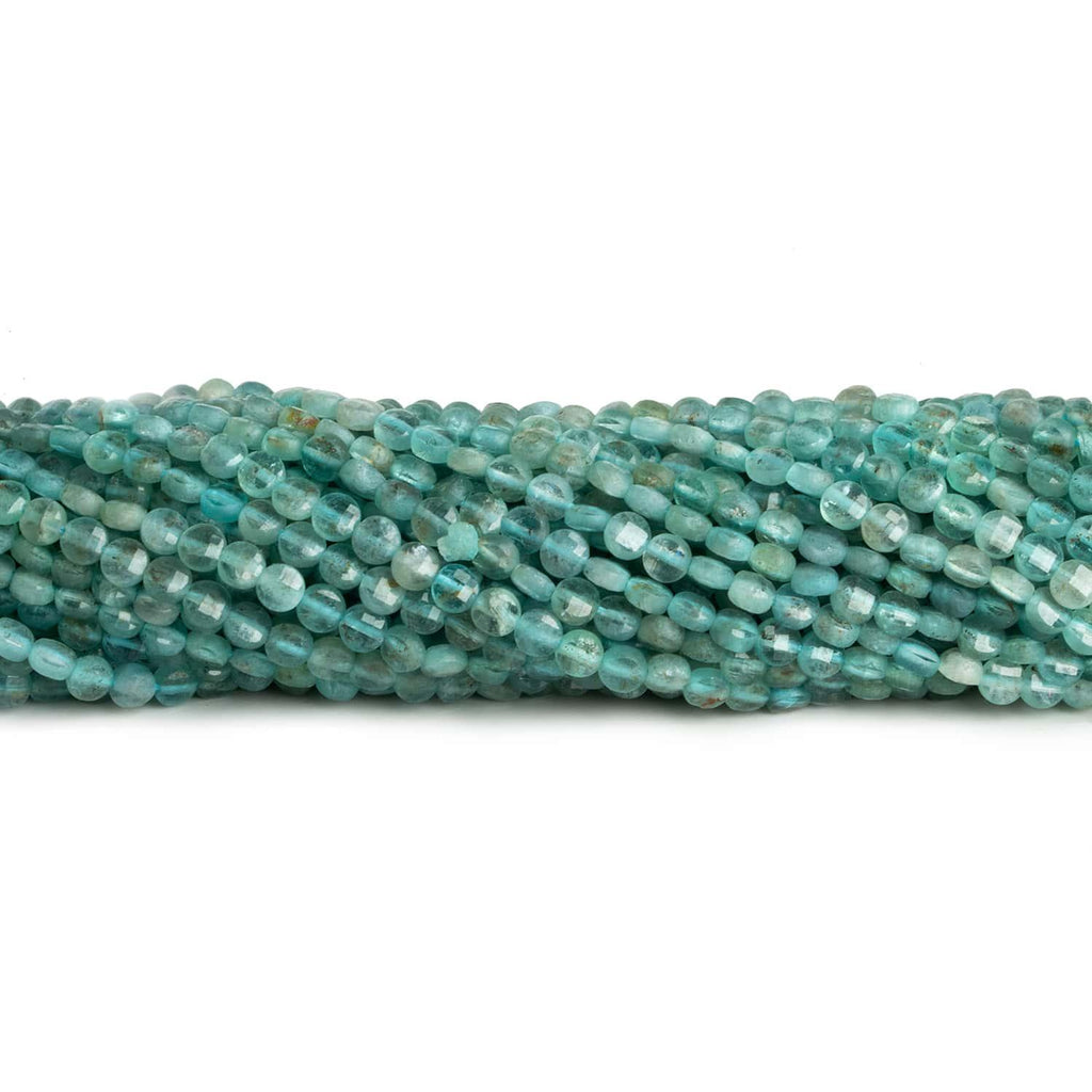 4mm Apatite Checkerboard Microfaceted Coins 12 inch 80 pieces - The Bead Traders