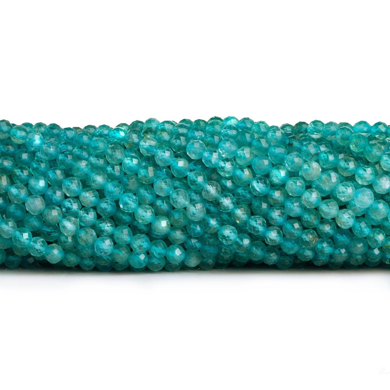 4mm Apatite Microfaceted Round Beads 12 inch 85 pieces - The Bead Traders