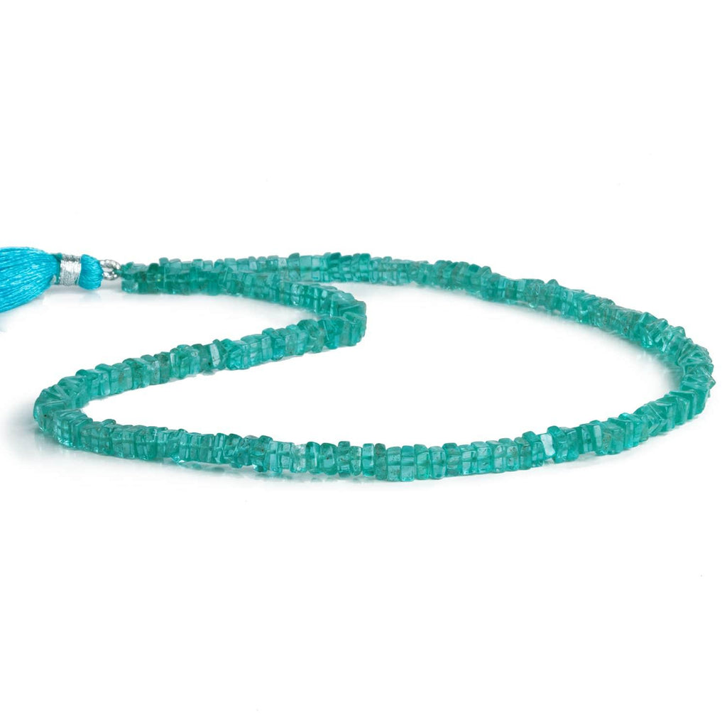 4mm Apatite Square Heishis 16 inch 200 beads - The Bead Traders