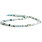 4mm Aquamarine Microfaceted Cubes 15 inch 95 beads - The Bead Traders