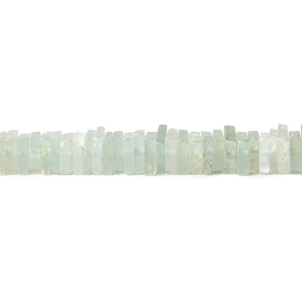 4mm Aquamarine Plain Square Heshi Beads 16 inch 350 pieces - The Bead Traders