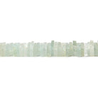 4mm Aquamarine Plain Square Heshi Beads 16 inch 350 pieces - The Bead Traders