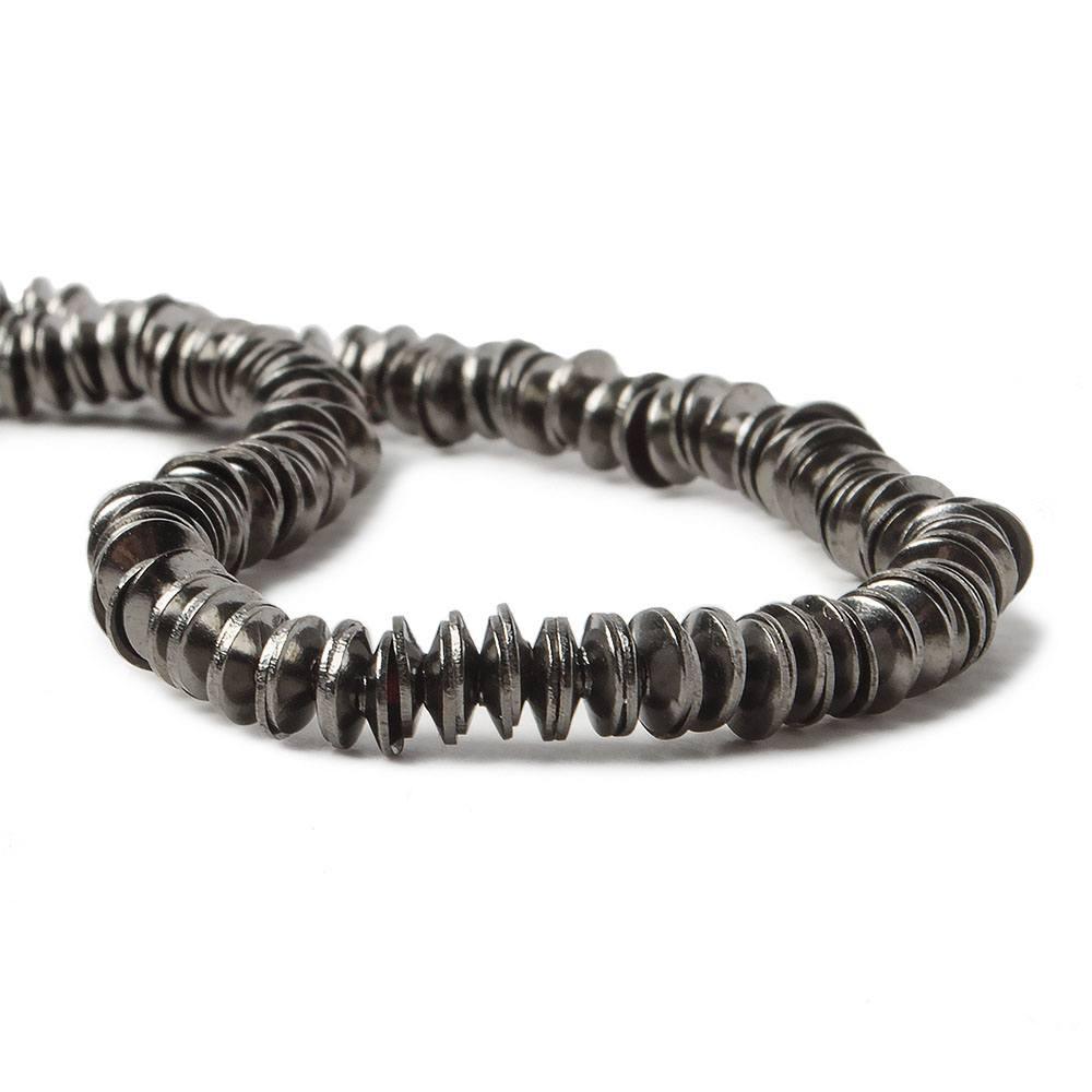 4mm Black Gold plated Copper plain Bead Cap 8 inch 228 pieces - The Bead Traders