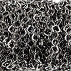 4mm Black Gold plated Flat Square Link Chain by the Foot - The Bead Traders