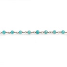 4mm Blue Chalcedony Plain Rounds Black Gold Chain - The Bead Traders