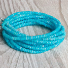 4mm Blue Ethiopian Opal Faceted Rondelles 15 inch 170 beads - The Bead Traders