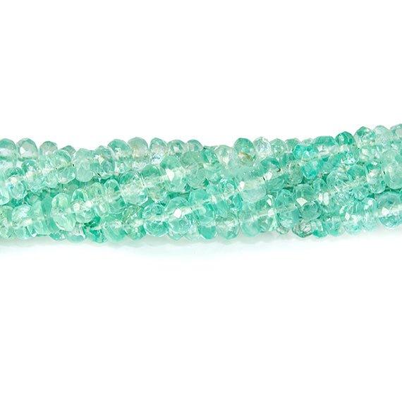 4mm Blue Fluorite faceted rondelle beads 13.5 inch 160 pieces - The Bead Traders