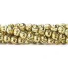 4mm Brass Fluted Round Beads, 8 inch - The Bead Traders