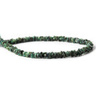 4mm Brazilian Emerald plain square Heishi 8 inch 105 pieces - The Bead Traders