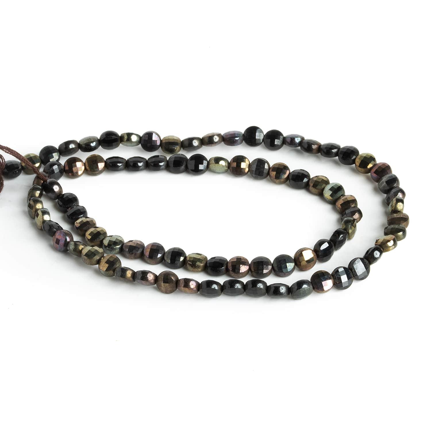 4mm Brown Mystic Black Spinel 12 inch 80 beads - The Bead Traders