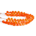 4mm Carnelian Faceted Hearts 4.5 inch 40 beads - The Bead Traders