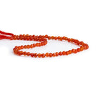 4mm Carnelian Microfaceted Round Beads 12 inch 85 pieces - The Bead Traders